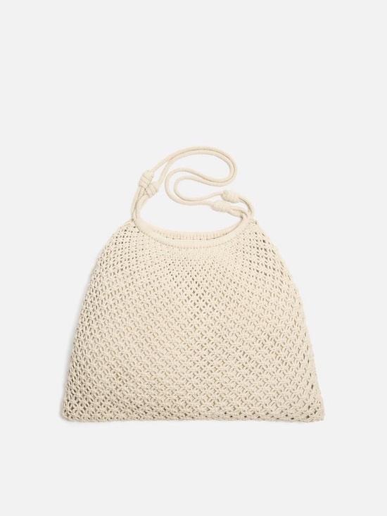 Zara Handbags - NWOT. Zara Ecru/White Macramé Tote Shopper Bag.